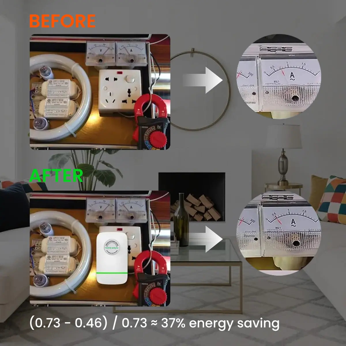 Plug-In Power Box with US Plug 2026 Updated Design Compatible with 90–250V Input Range