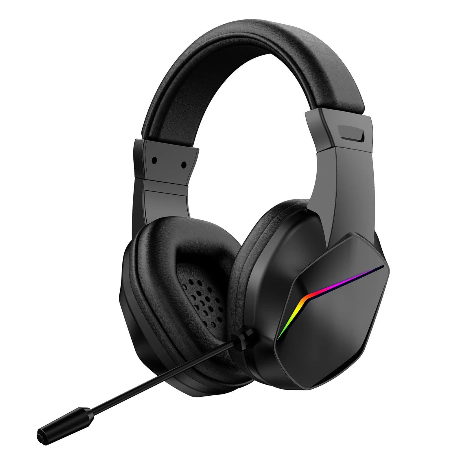 Wireless BT Gaming Headset with LED Lights, Low Latency Gaming Headphones, 40Mm Drivers, Over-Ear Gaming Earphones with Omnidire